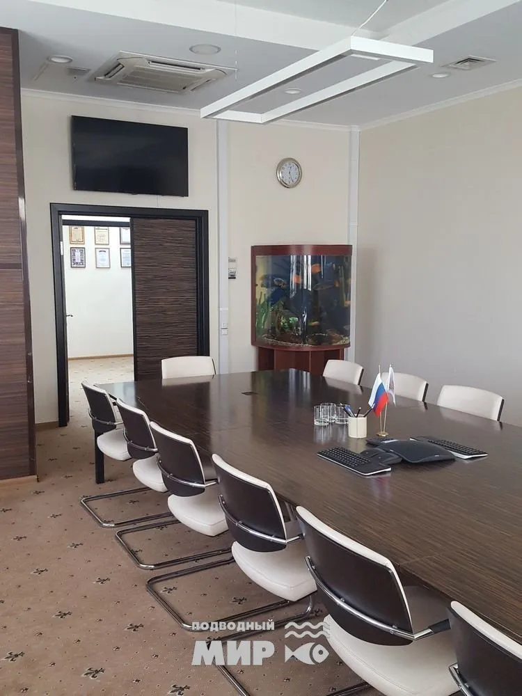 Аквариум в интерьере переговорной