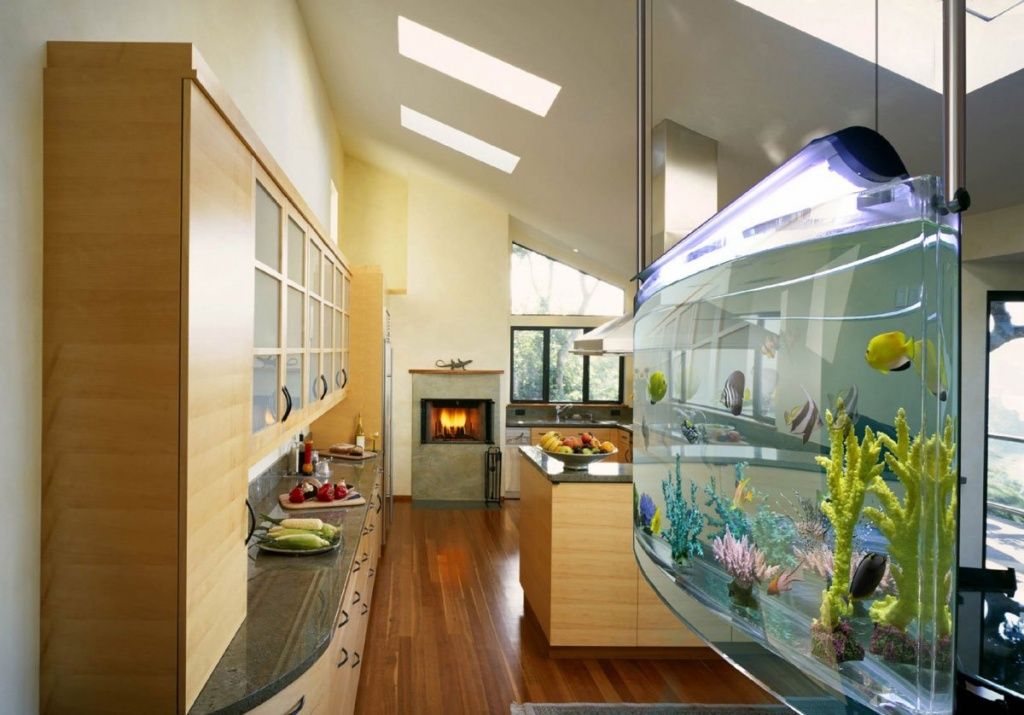 Морской аквариум на кухне